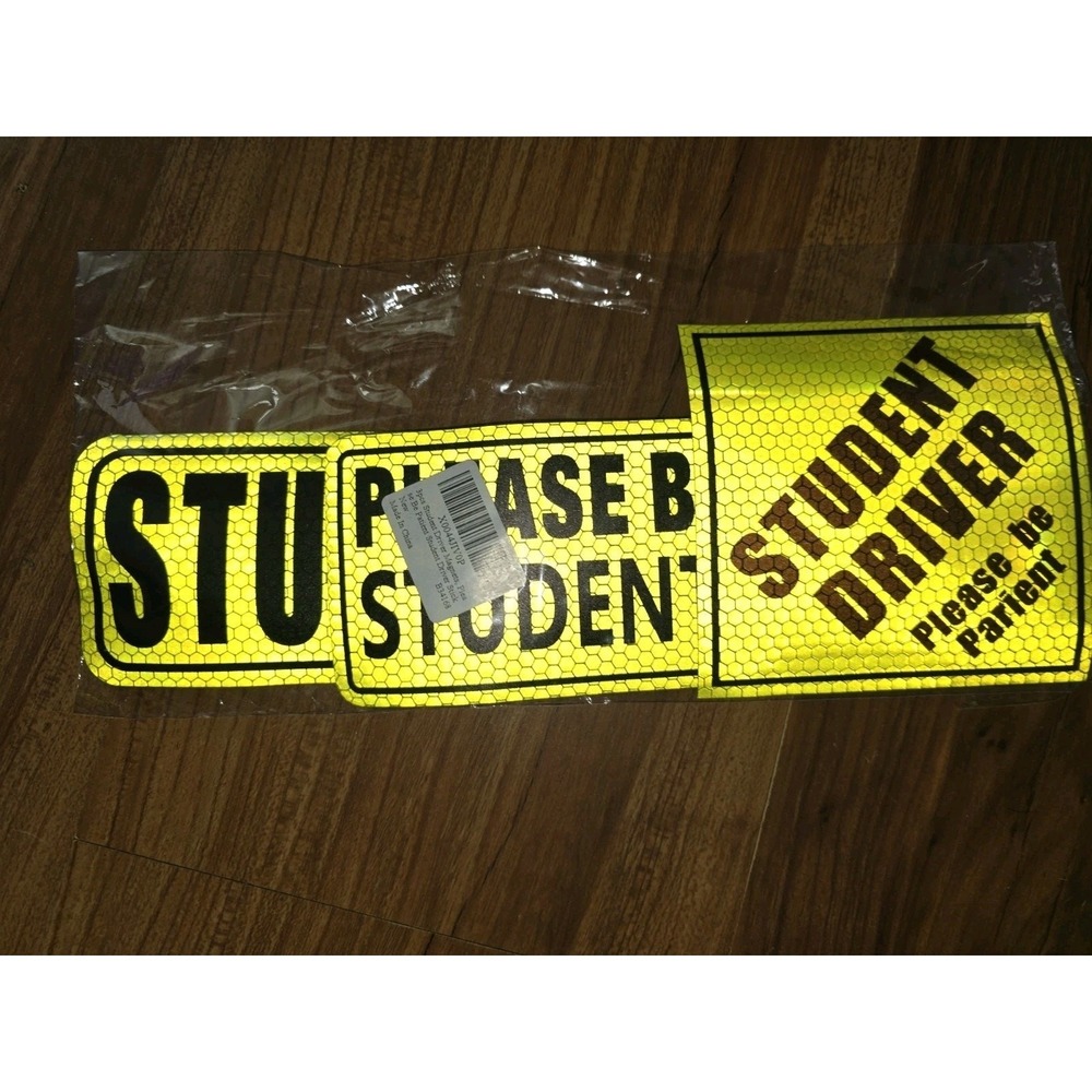 3pcs Student Driver Magnets, Please Be Patient Student Driver Sticker Reflective